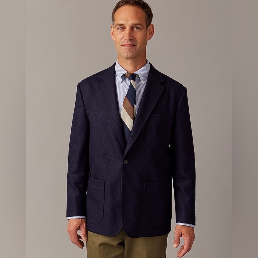 J Crew x Wallace & Barnes blazer in English melton wool BQ481 - Picture 2 of 7
